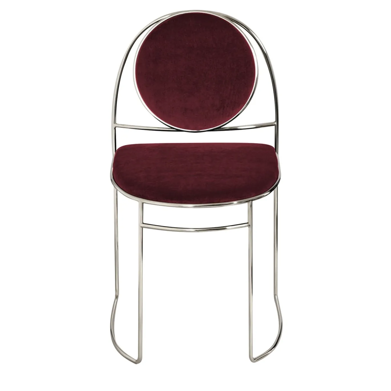 Sedia Ducale BZ Cromo e Rosso