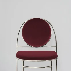 Sedia Ducale BZ Cromo e Rosso