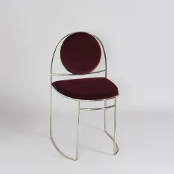 Sedia Ducale BZ Cromo e Rosso