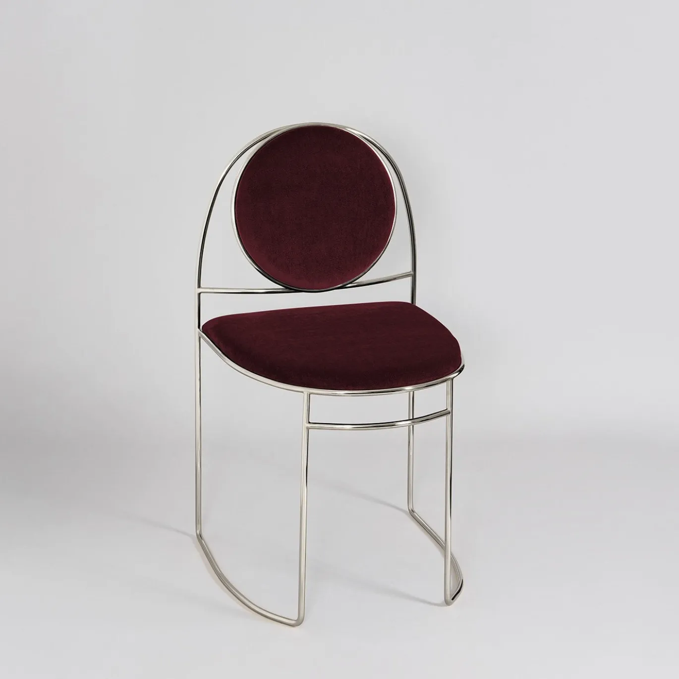 Sedia Ducale BZ Cromo e Rosso