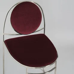 Sedia Ducale BZ Cromo e Rosso