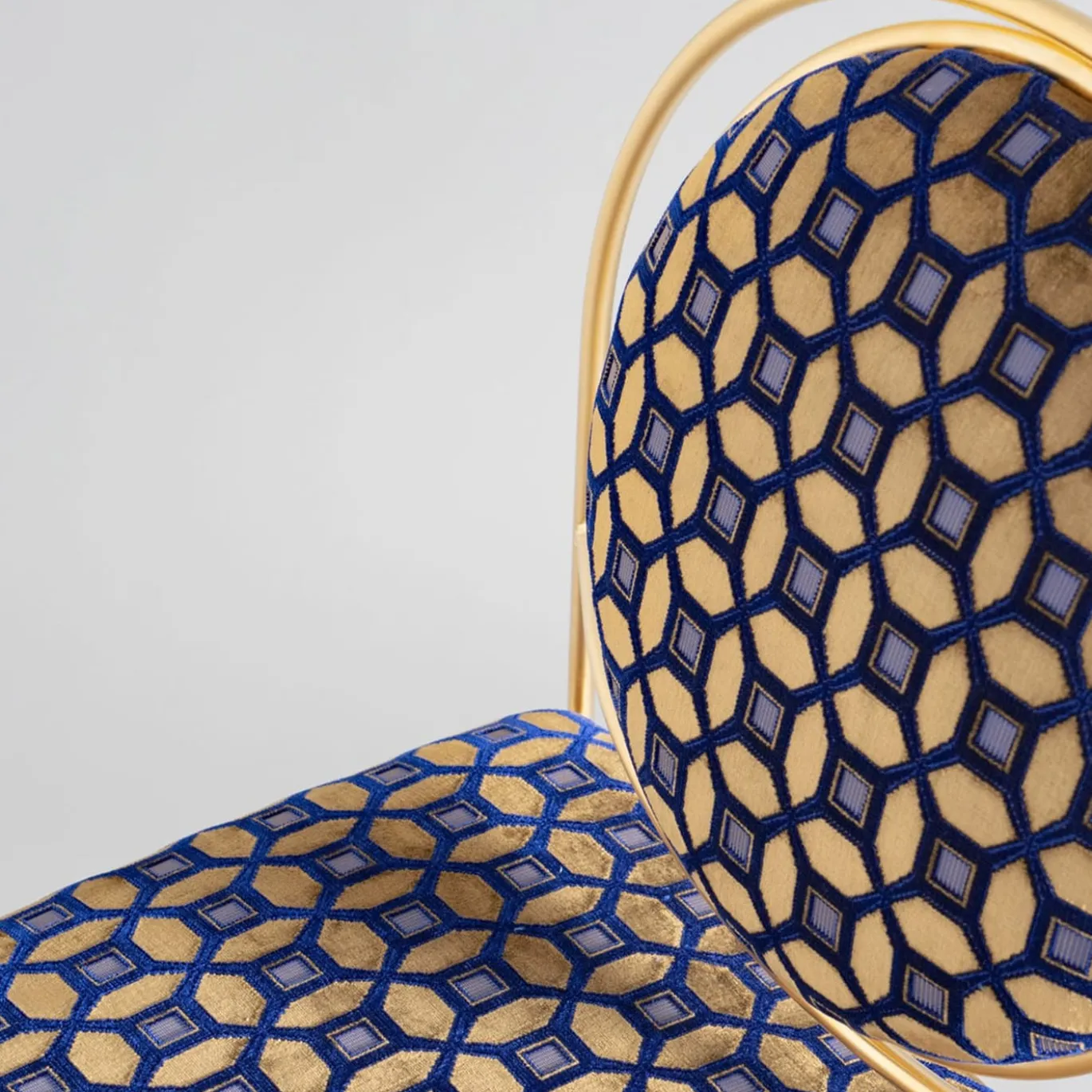 Sedia Ducale RO blu e oro
