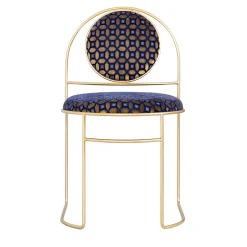 Sedia Ducale RO blu e oro