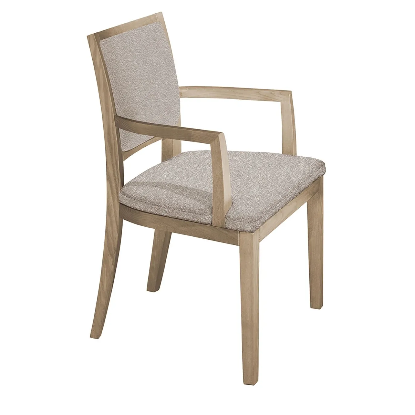 Sedia Elem in legno di frassino beige e pelle crema #2
