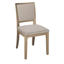 Sedia Elem in legno di frassino beige e pelle crema e caramello