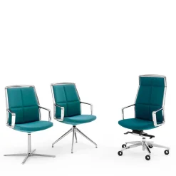 SEDIA ESECUTIVA ADELE BLU-VERDE di ORLANDINIDESIGN