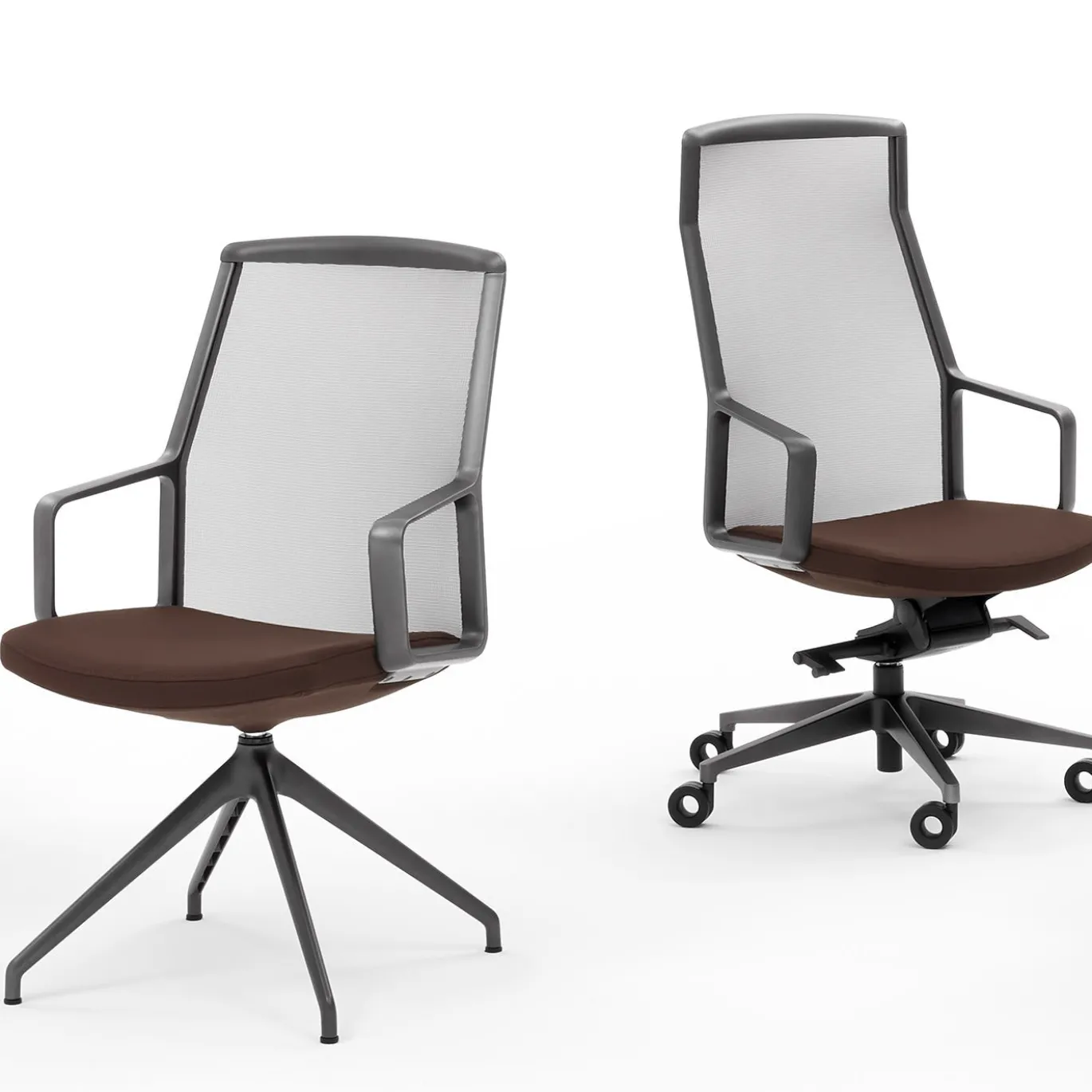 SEDIA ESECUTIVA ADELE in castagno di ORLANDINIDESIGN