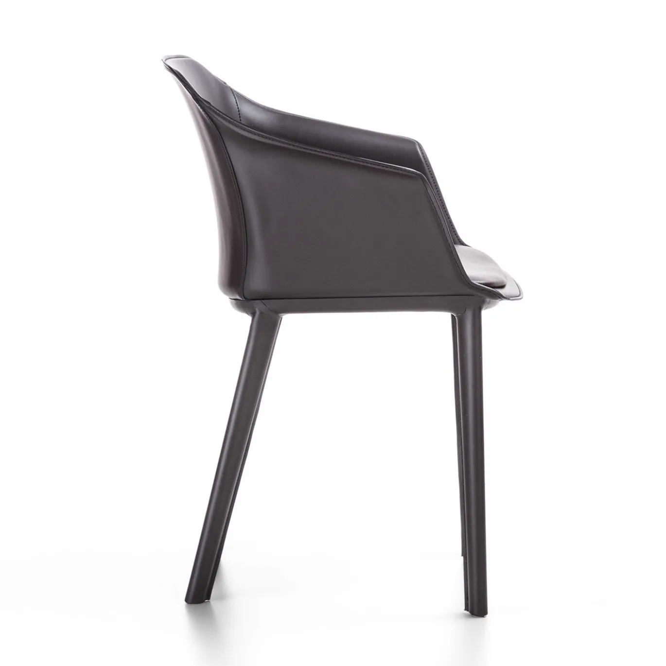 Sedia Eva in Pelle Marrone