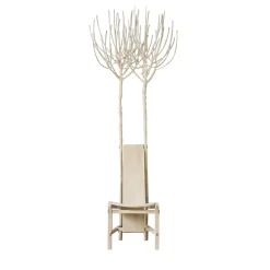 Sedia Fiorita in legno d'acero color beige