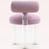 Sedia Flamingo in Bouclé Rosa