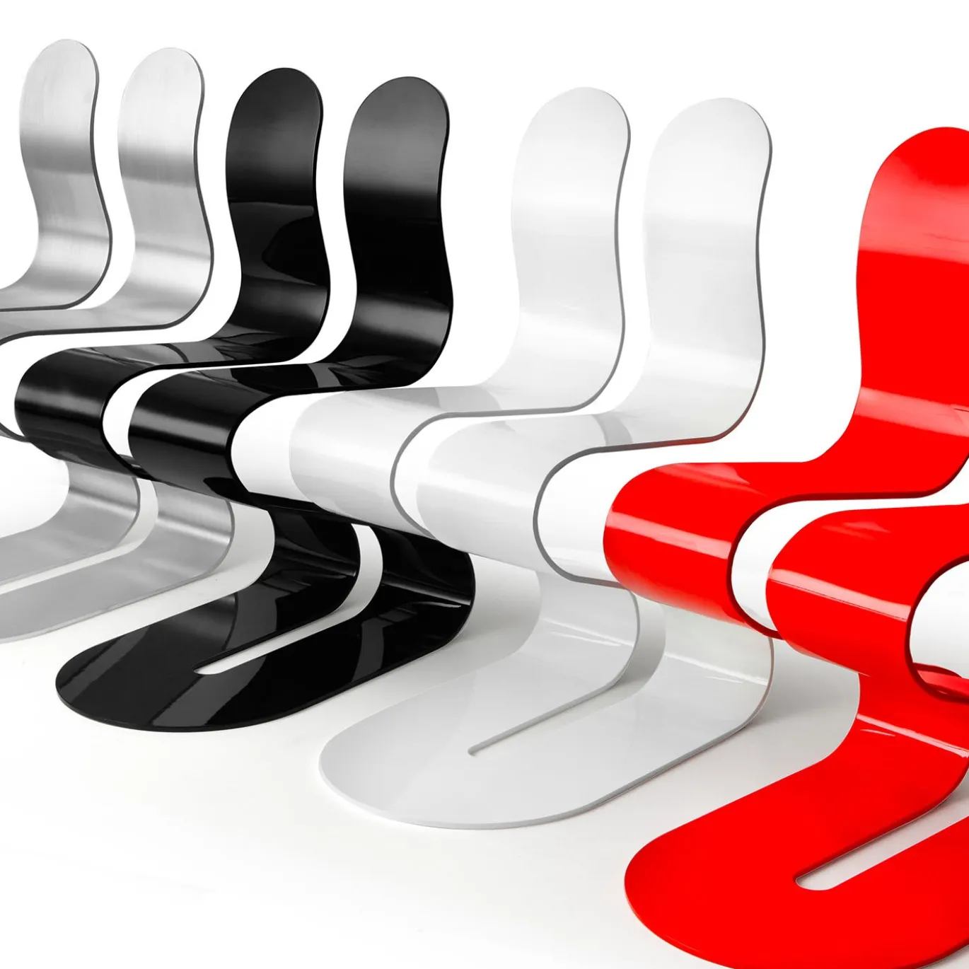 Sedia Fluid Ribbon Red di Michael D'Amato