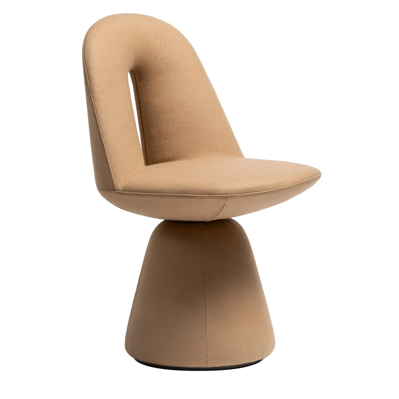 Sedia girevole Bill con rivestimento Loden beige