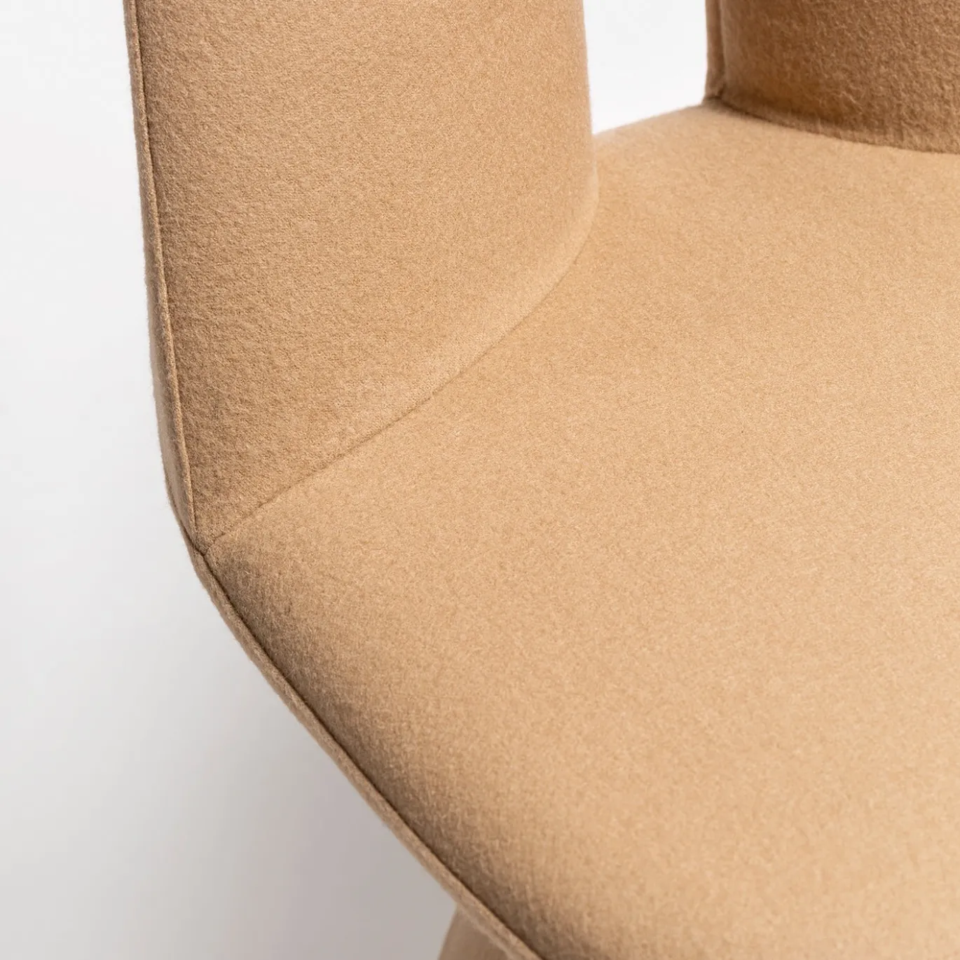 Sedia girevole Bill con rivestimento Loden beige