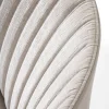 Sedia girevole Calathea con base in metallo bianco