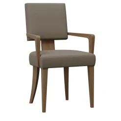 Sedia Grigia Capotavola con Struttura in Legno della Collezione Studio Privè