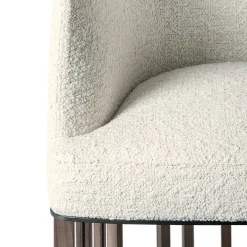 Sedia Hero a schienale basso con base in noce