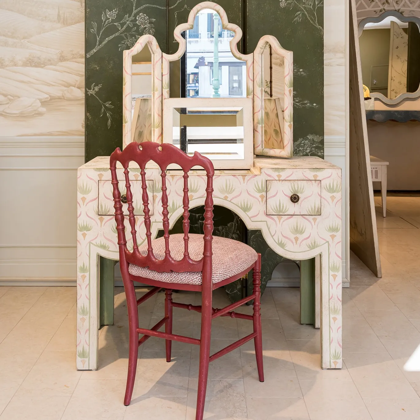 Sedia Imbottita Antoinette in Rosso Antico