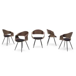 Sedia in noce marrone Canaletto Chantal con cuscino