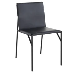Sedia in pelle nera Tout Le Jour di Marc Thorpe