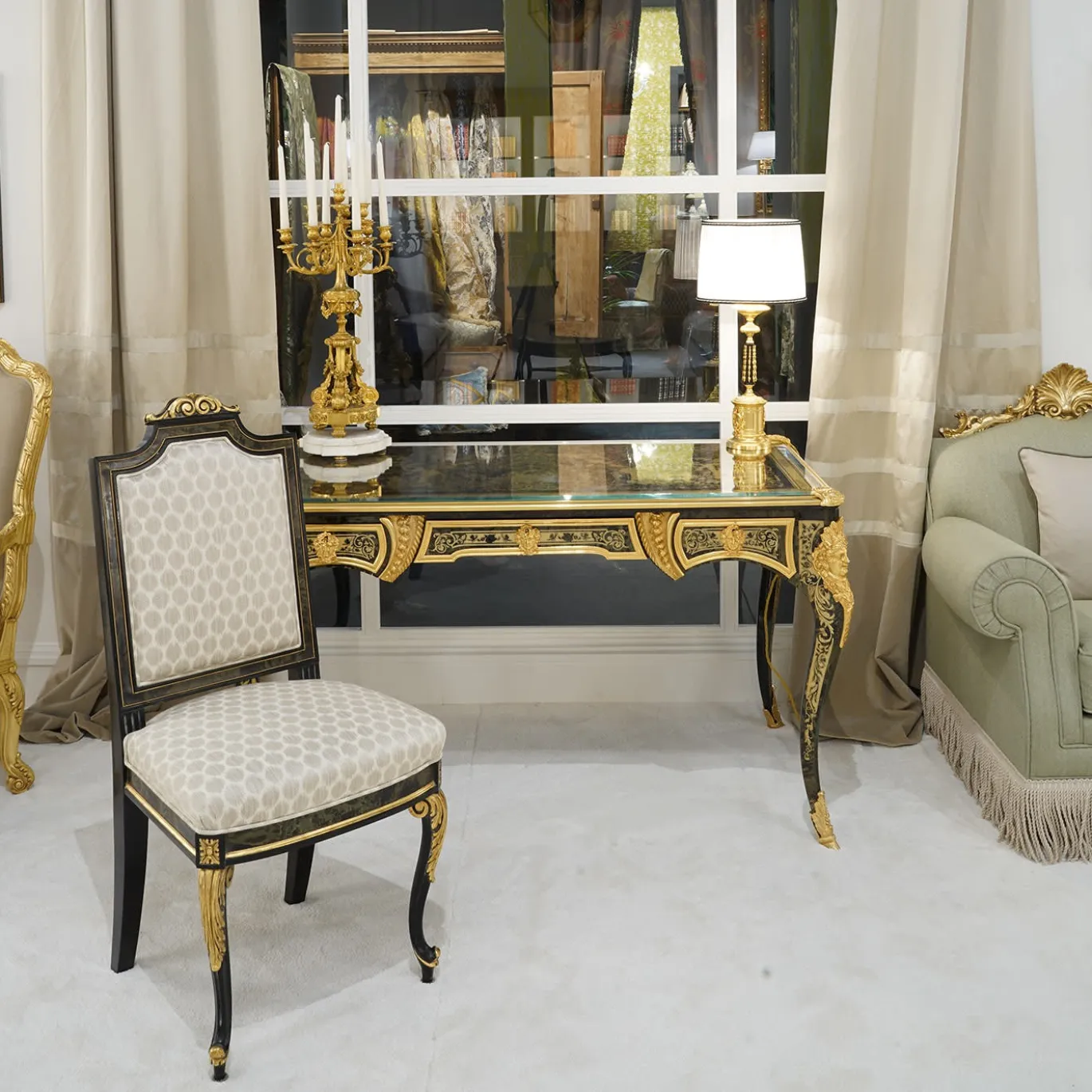 Sedia in stile Boulle
