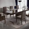 Sedia in tessuto Visone Velvet con braccioli