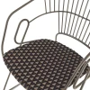 Sedia Japan in Acciaio con Cuscino Marrone