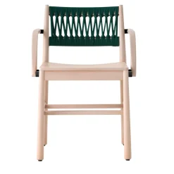 Sedia Julie In con schienale verde