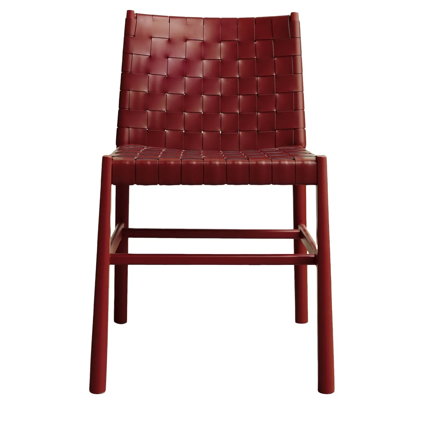 Sedia Julie in Pelle Bordeaux di Emilio Nanni