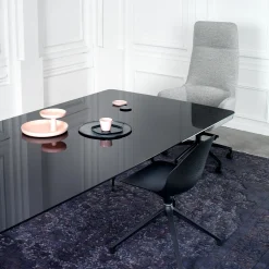 Sedia Klera in alluminio nero