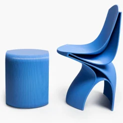 Sedia Kora Azzurra Stampata in 3D