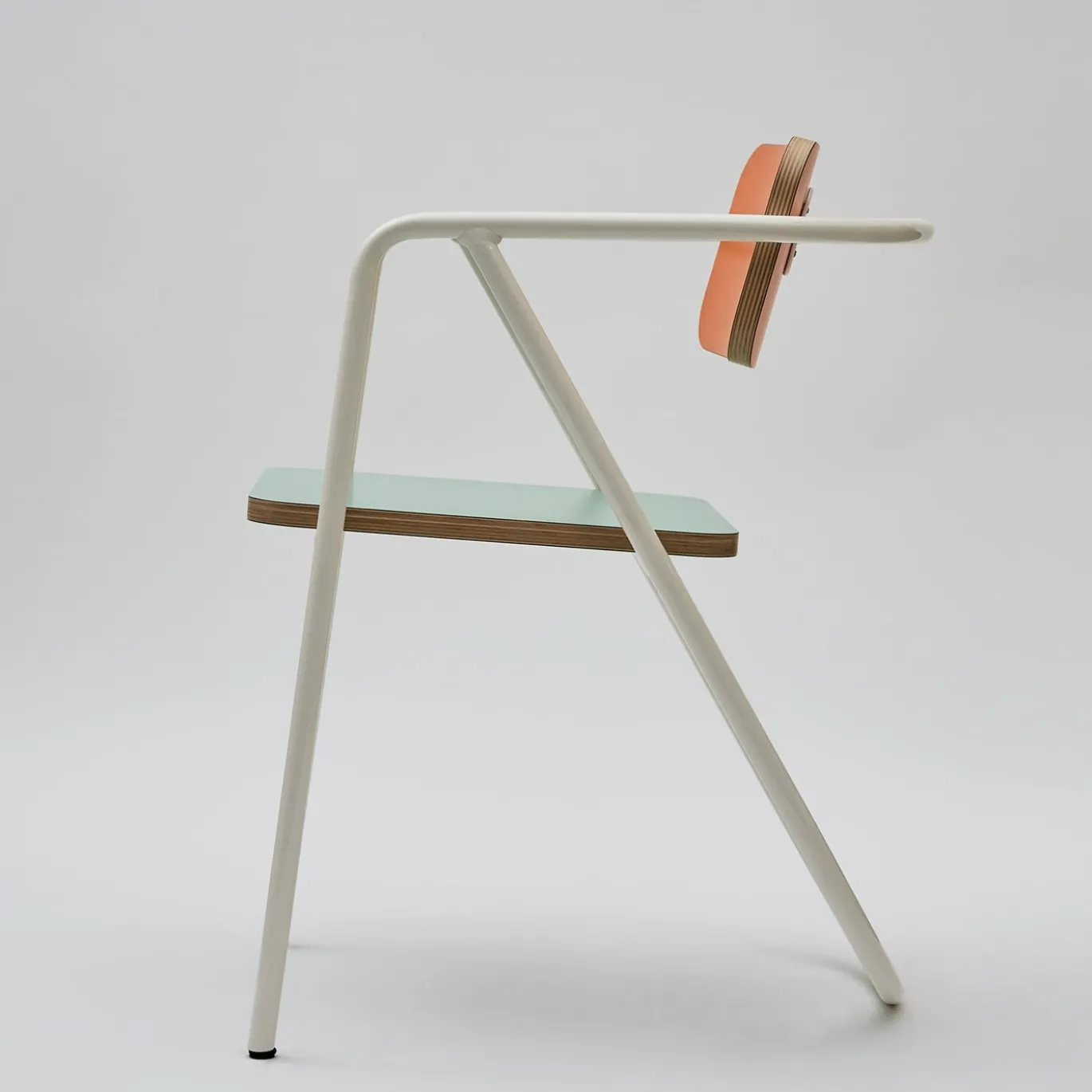Sedia La Misciù Bianco/Teal/Arancio