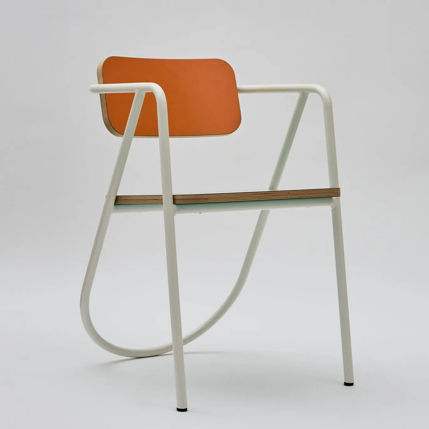 Sedia La Misciù Bianco/Teal/Arancio