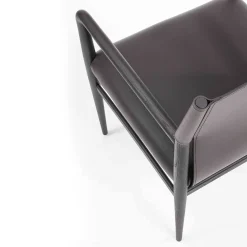 Sedia Ledermann in Pelle Marrone
