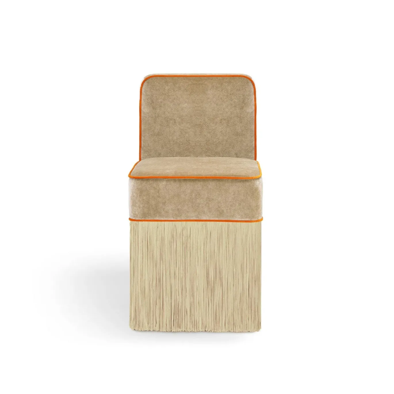 Sedia Lilli Cleo in velluto beige di Lorenza Bozzoli