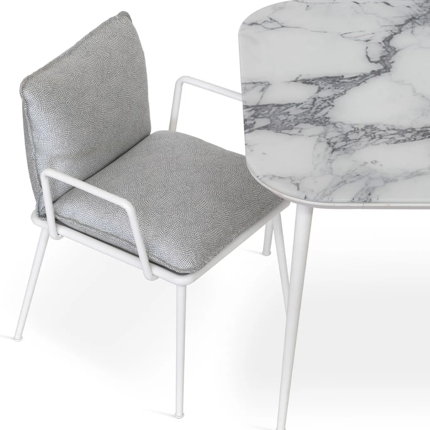 Sedia Lipari Outdoor Avorio con braccioli