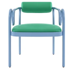Sedia Loop verde e azzurra di India Mahdavi