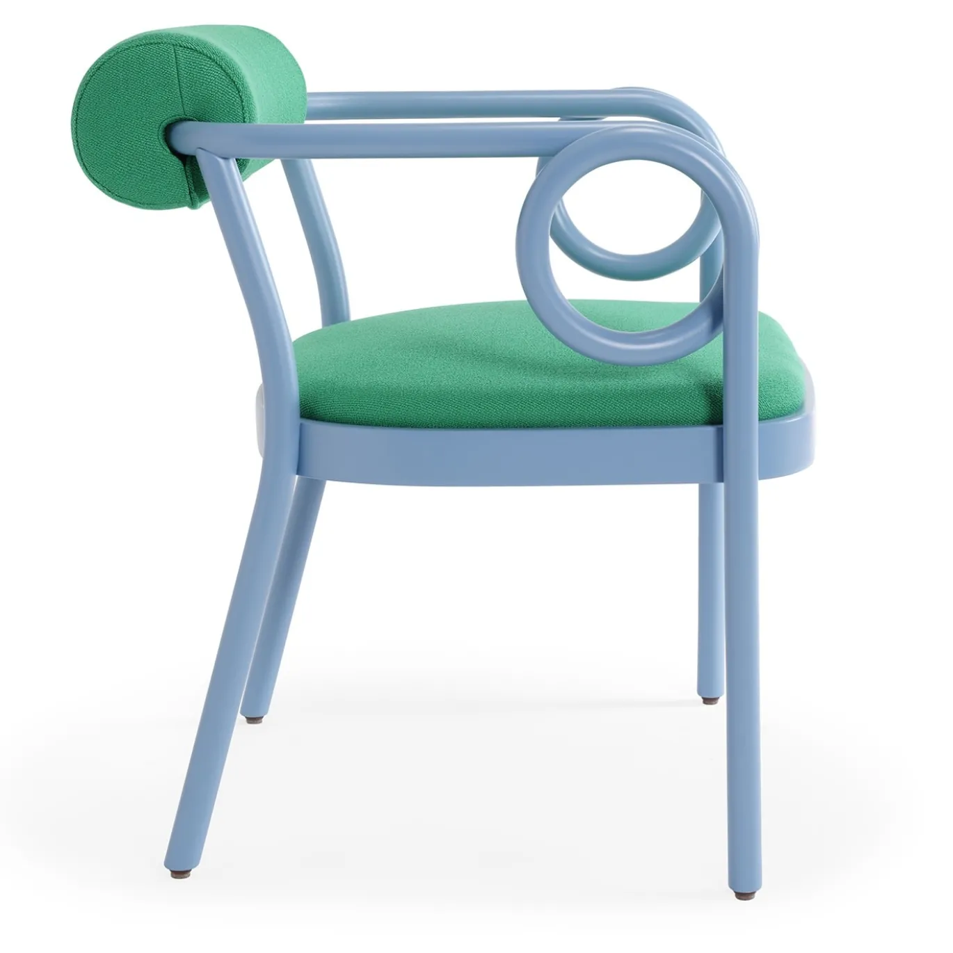 Sedia Loop verde e azzurra di India Mahdavi