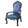 Sedia Louis blu con braccioli