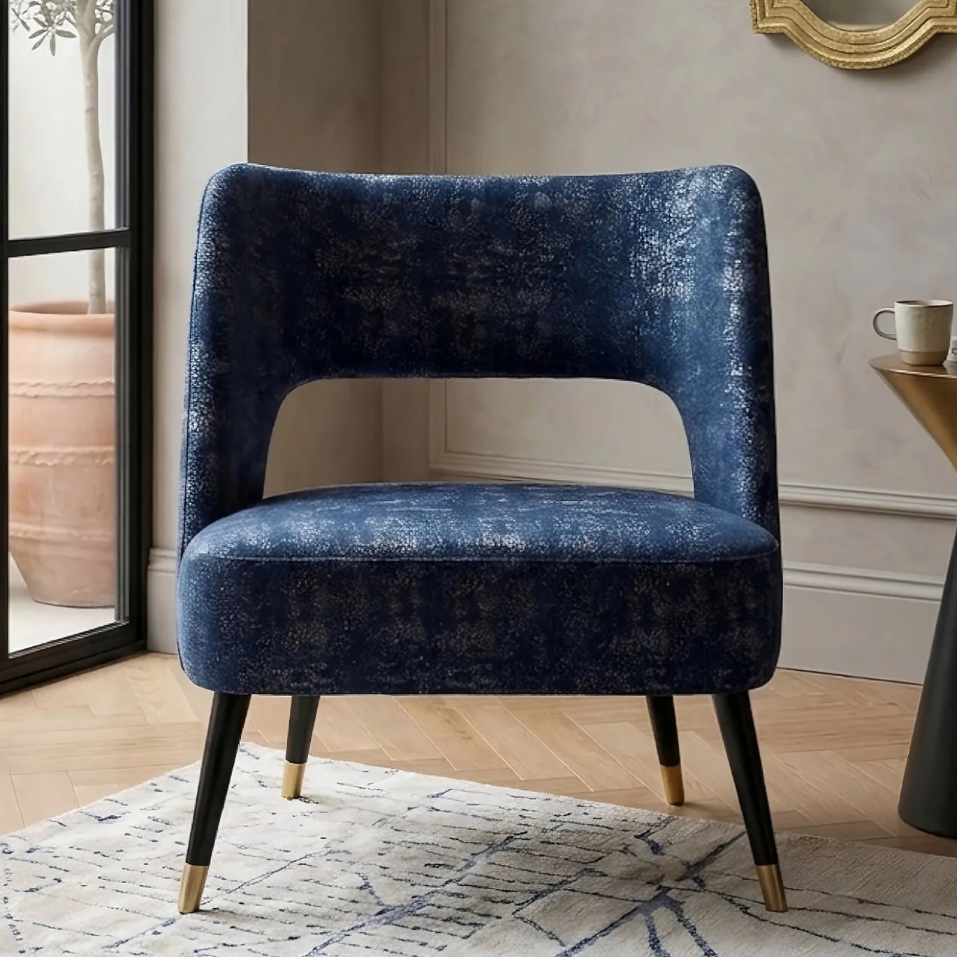 Sedia Lounge Capri blu