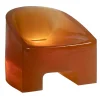 Sedia Lounge Slug in Gomma Arancione