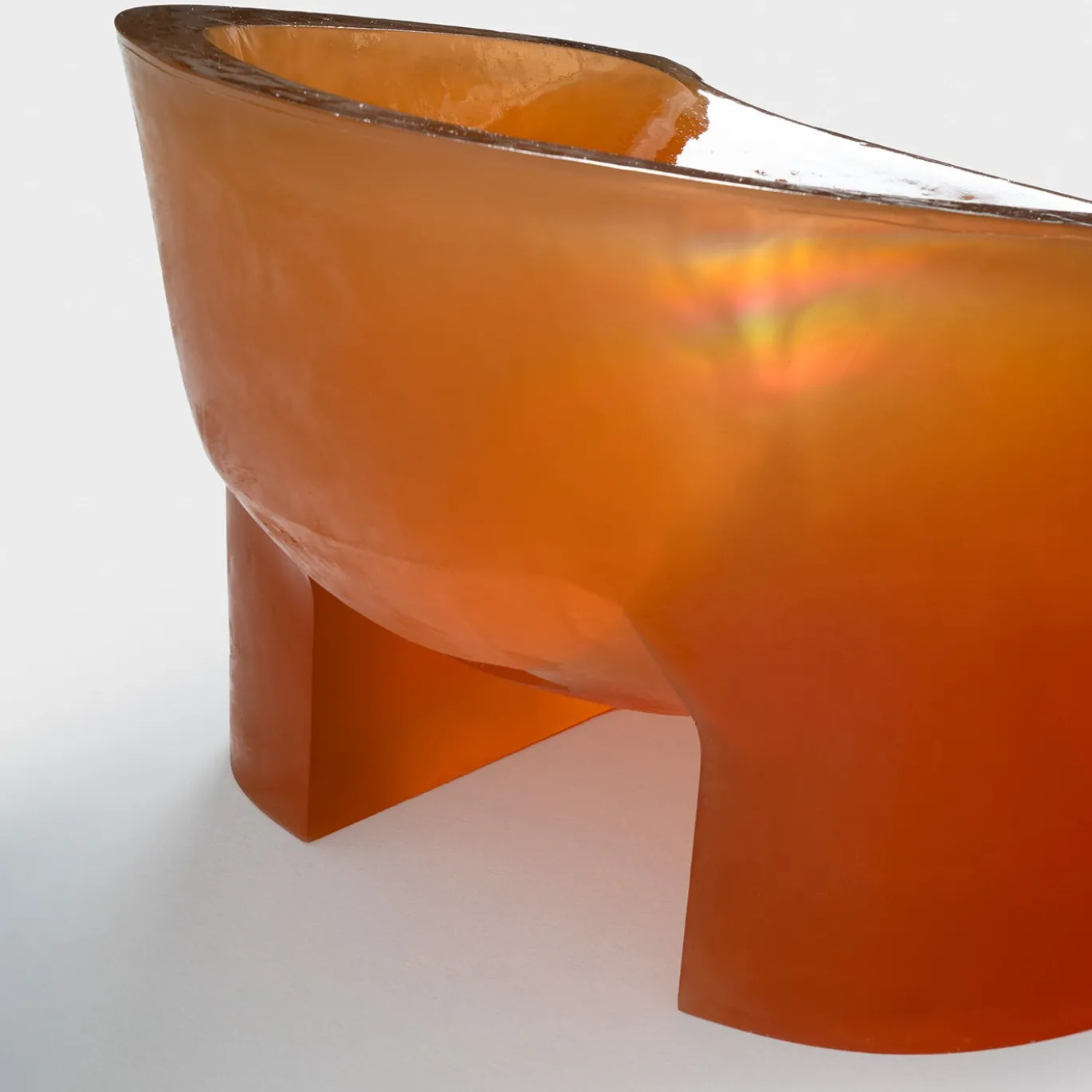 Sedia Lounge Slug in Gomma Arancione