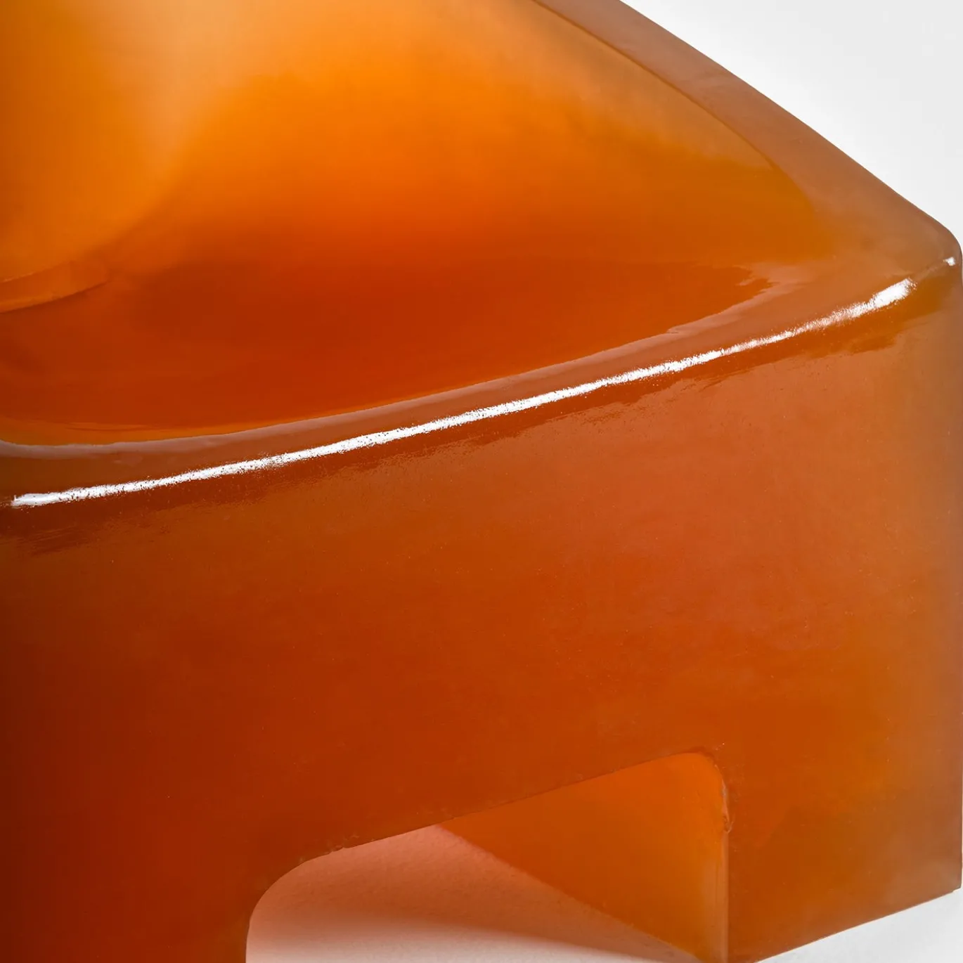 Sedia Lounge Slug in Gomma Arancione