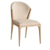 Sedia Maggie In Tessuto Crema E Legno