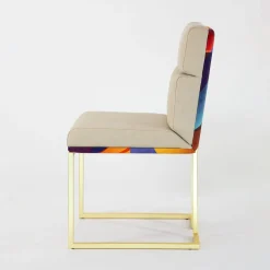 Sedia Magnetika Epoca in pelle beige