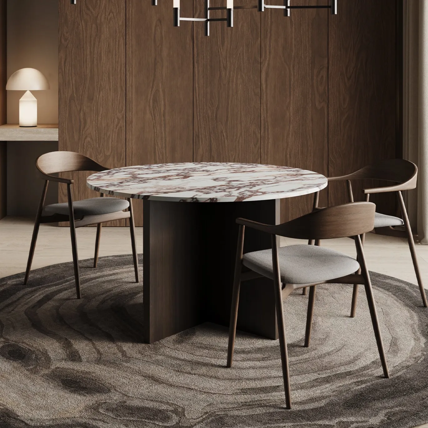 Sedia minimalista Mikura in Legno
