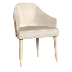 Sedia Miriam in noce e beige