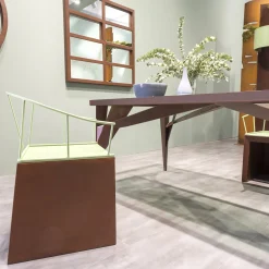 Sedia Nebida in acciaio corten