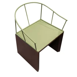 Sedia Nebida in acciaio corten