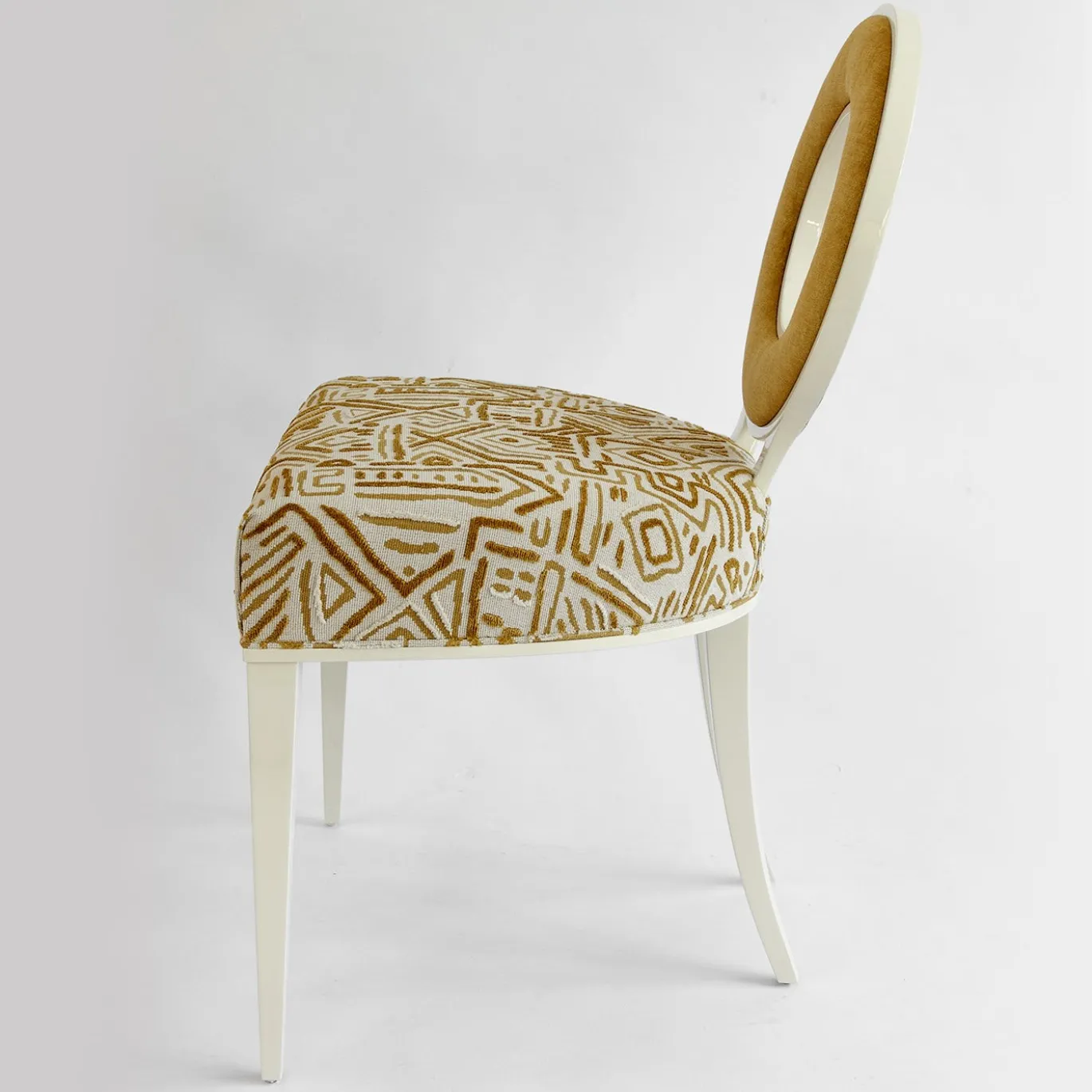 Sedia New Moon Lucida Avorio e Giallo