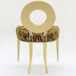 Sedia New Moon oro e verde